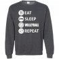 Awesome eat sleep volleyball repeat Sweatshirt