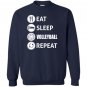 Awesome eat sleep volleyball repeat Sweatshirt