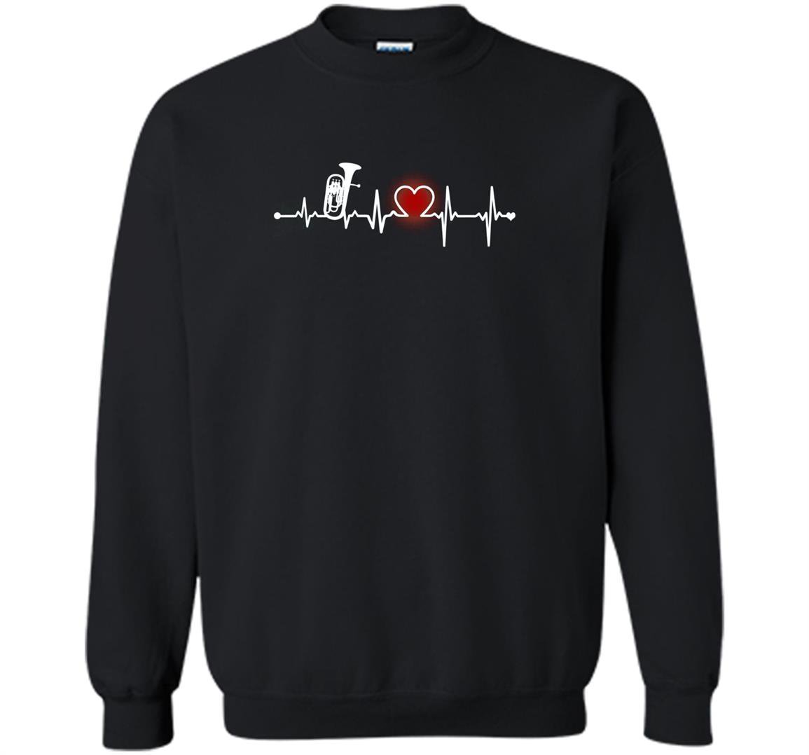 Baritone heartbeat music marching band Sweatshirt
