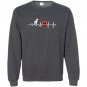 Baritone heartbeat music marching band Sweatshirt