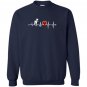 Baritone heartbeat music marching band Sweatshirt