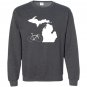 Bicycle michigan cyclist state road bike Sweatshirt