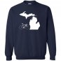 Bicycle michigan cyclist state road bike Sweatshirt