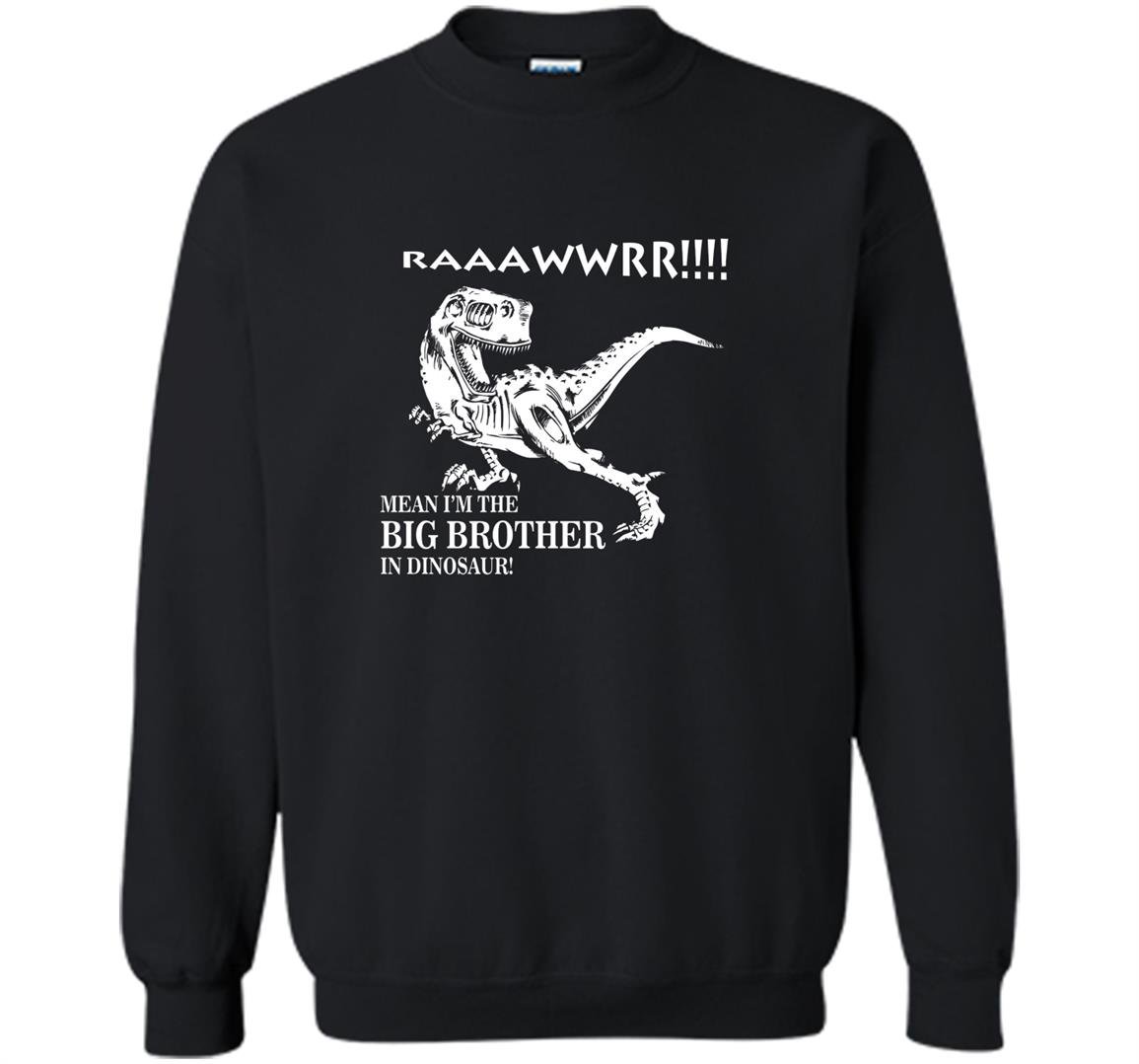 Big brother rawr im the big brother in dinosaur Sweatshirt