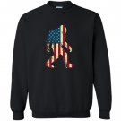Bigfoot sasquatch american flag funny 4th of july Sweatshirt