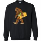 Bigfoot sasquatch carrying taco funny camping Sweatshirt