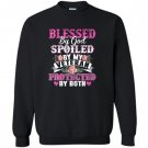 Blessed by god spoiled by my veteran protected by both Sweatshirt