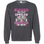 Blessed by god spoiled by my veteran protected by both Sweatshirt