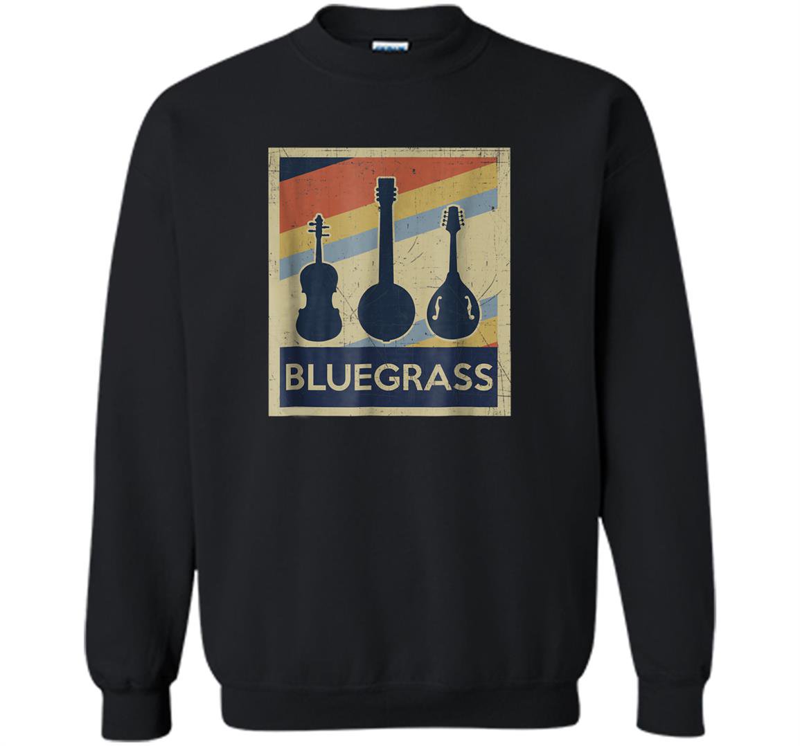 Bluegrass vintage music instruments retro Sweatshirt