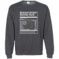 Business analyst nutrition facts funny Sweatshirt