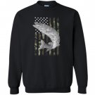 Camouflage flag musky fishing Sweatshirt