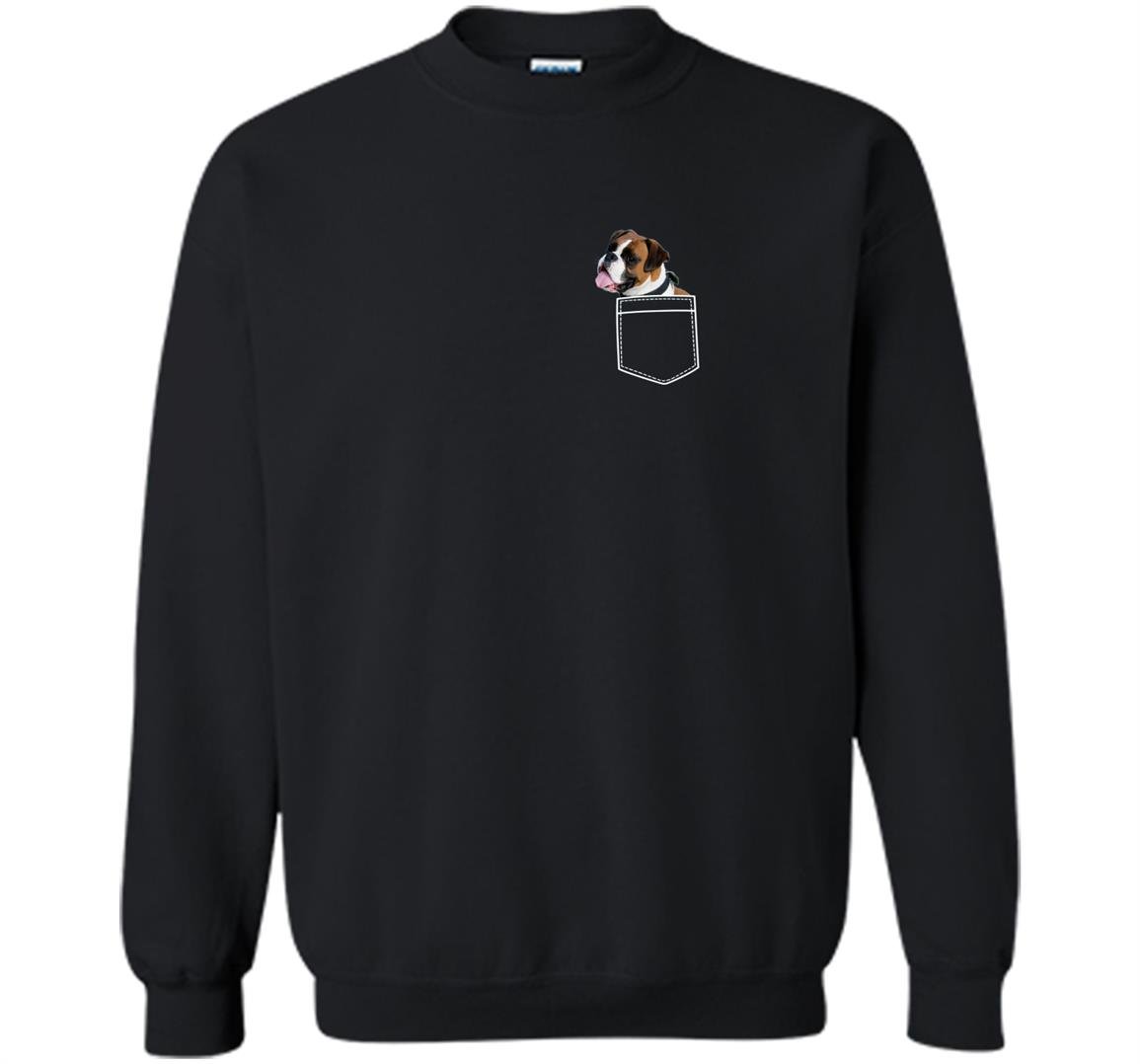 Cartoon pocket boxer dog meme Sweatshirt