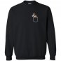Cartoon pocket boxer dog meme Sweatshirt