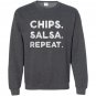 Chips salsa repeat funny foodie Sweatshirt