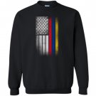 Colombian american flag half colombian half american Sweatshirt