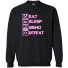 Contortionist eat sleep bend repeat exercise training Sweatshirt