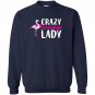 Crazy flamingo wading species Sweatshirt