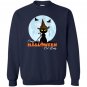 Crazy halloween cat lady funny cat in moon Sweatshirt