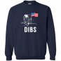Dibs proud american usa moon Sweatshirt