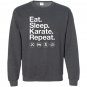 Eat sleep karate repeat funny karate Sweatshirt