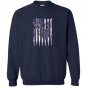 Esophageal cancer awareness us flag cancer ribbon Sweatshirt
