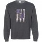 Esophageal cancer awareness us flag cancer ribbon Sweatshirt