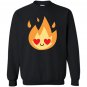 Fire flame emoji heart eye Sweatshirt
