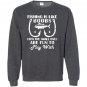 Fishing is like boobs cute fishing with funny quote Sweatshirt
