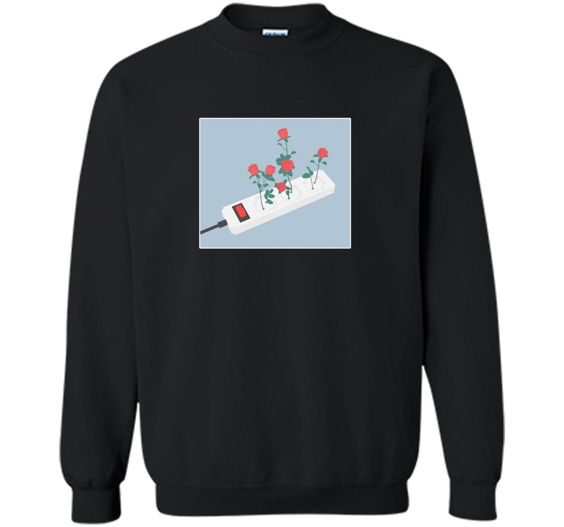 Flower aesthetic vaporwave digital medium Sweatshirt