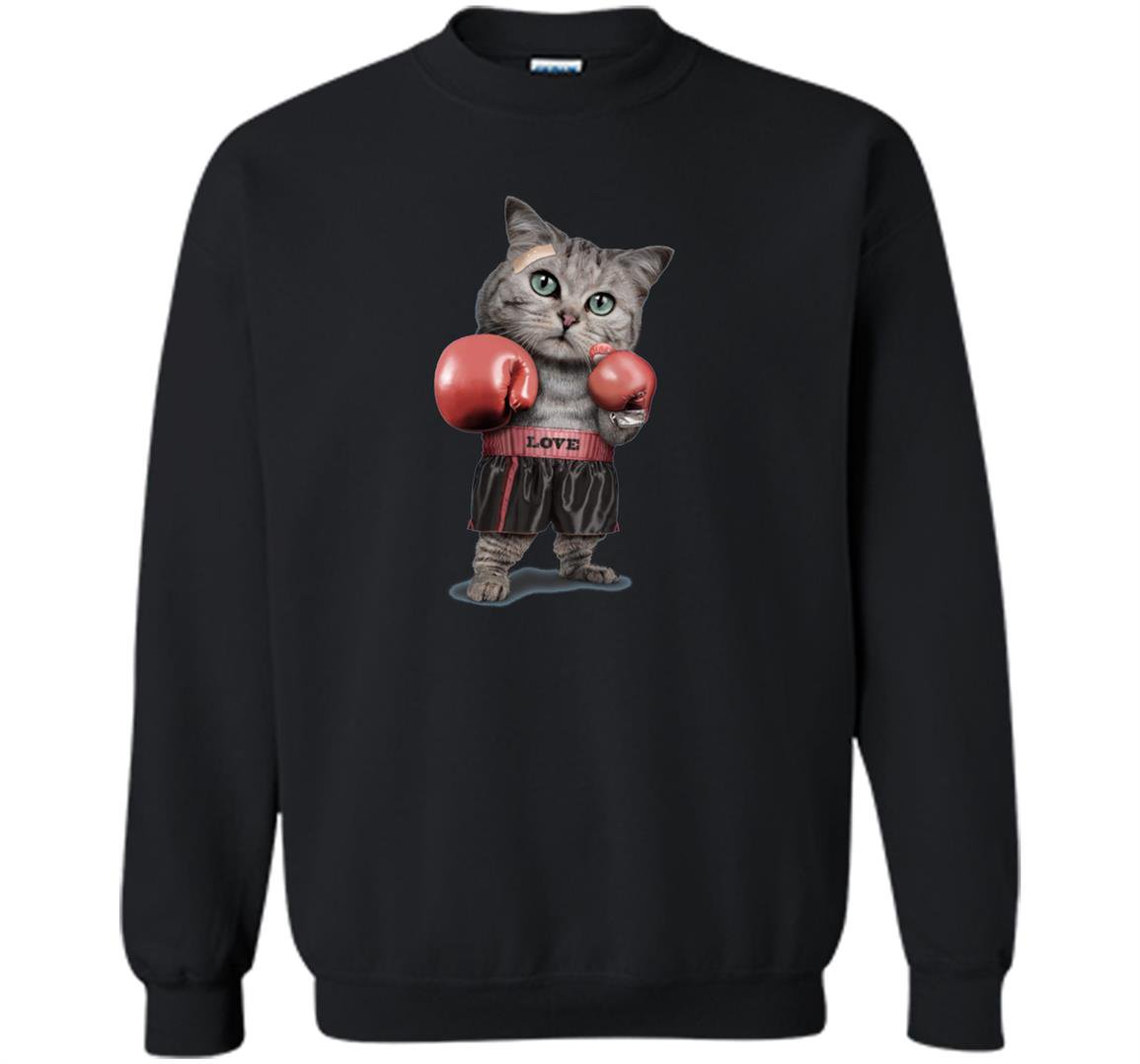 Funny boxing cat lovers gifts Sweatshirt
