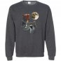 Funny cat three wolf moon parody Sweatshirt