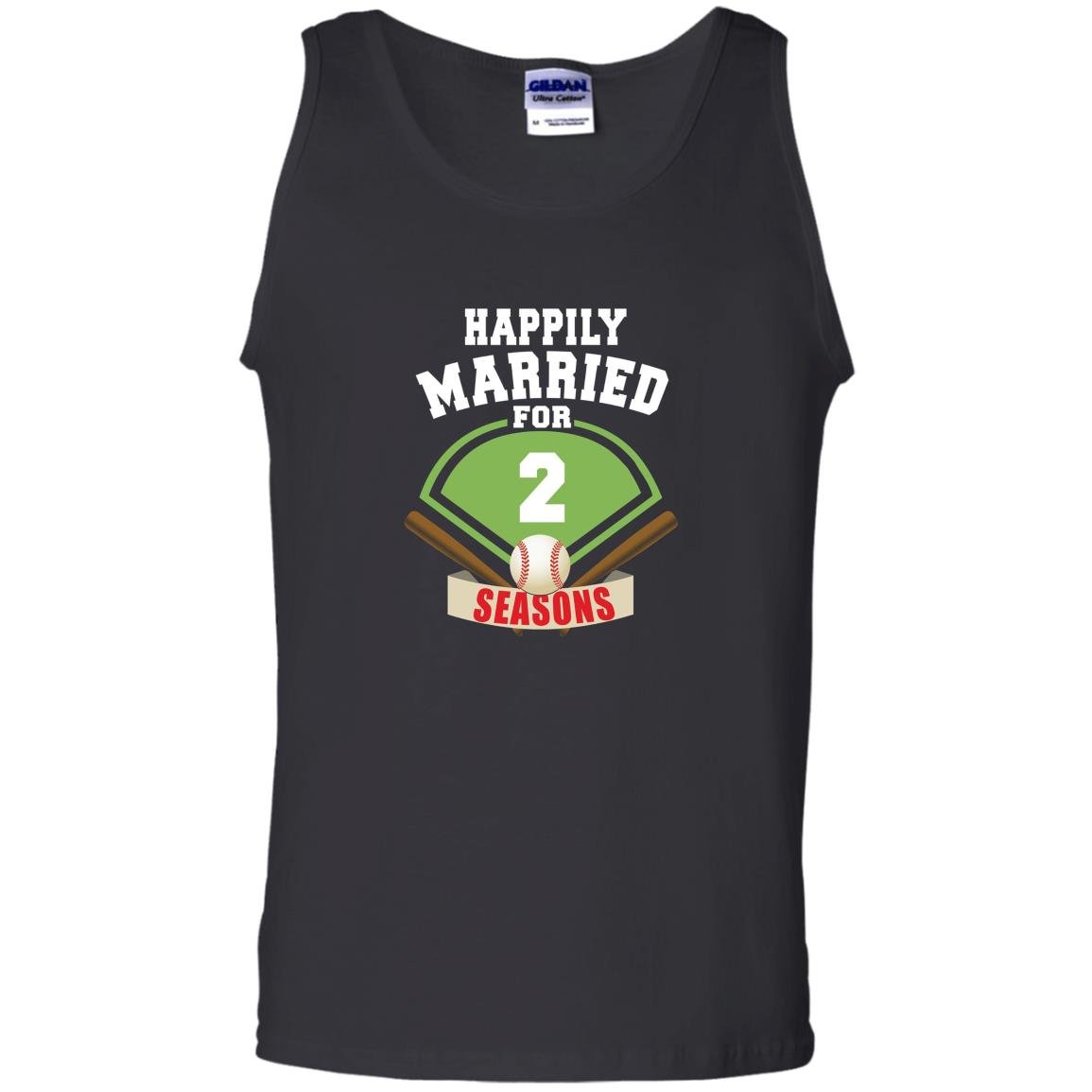 2nd wedding anniversary baseball couple gift Tank Top