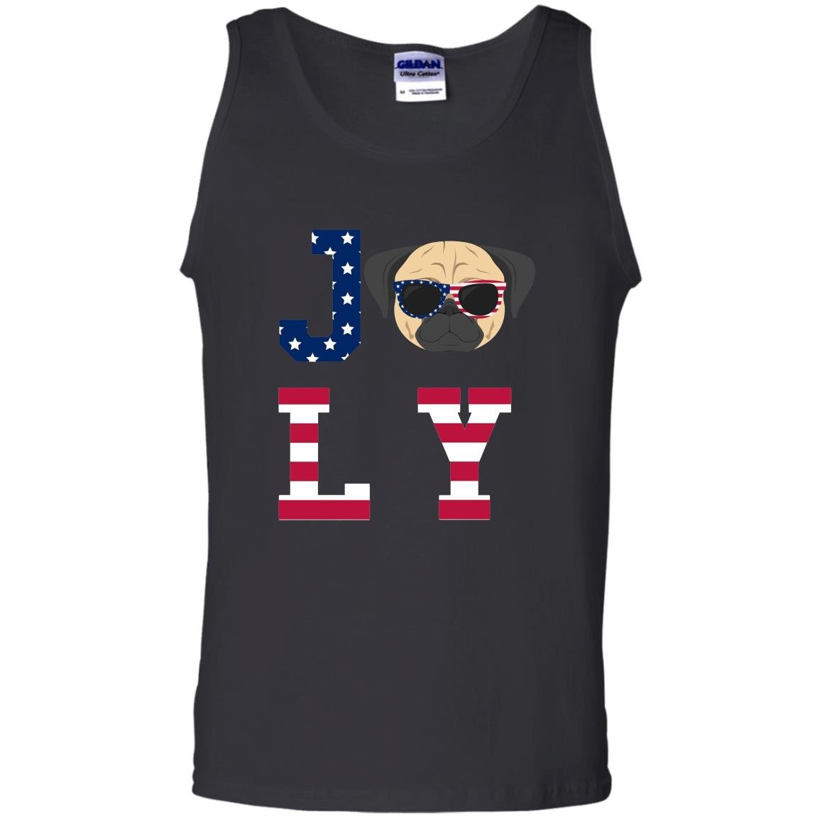 4th of july pug american flag dog Tank Top