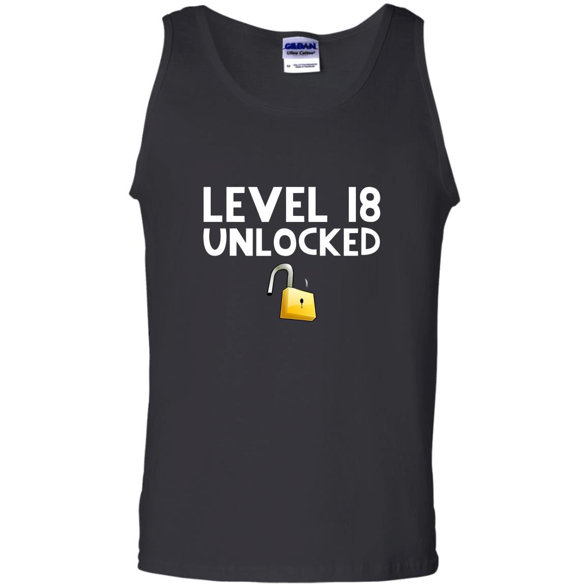 18th birthday gift funny gamer level 18 unlocked Tank Top