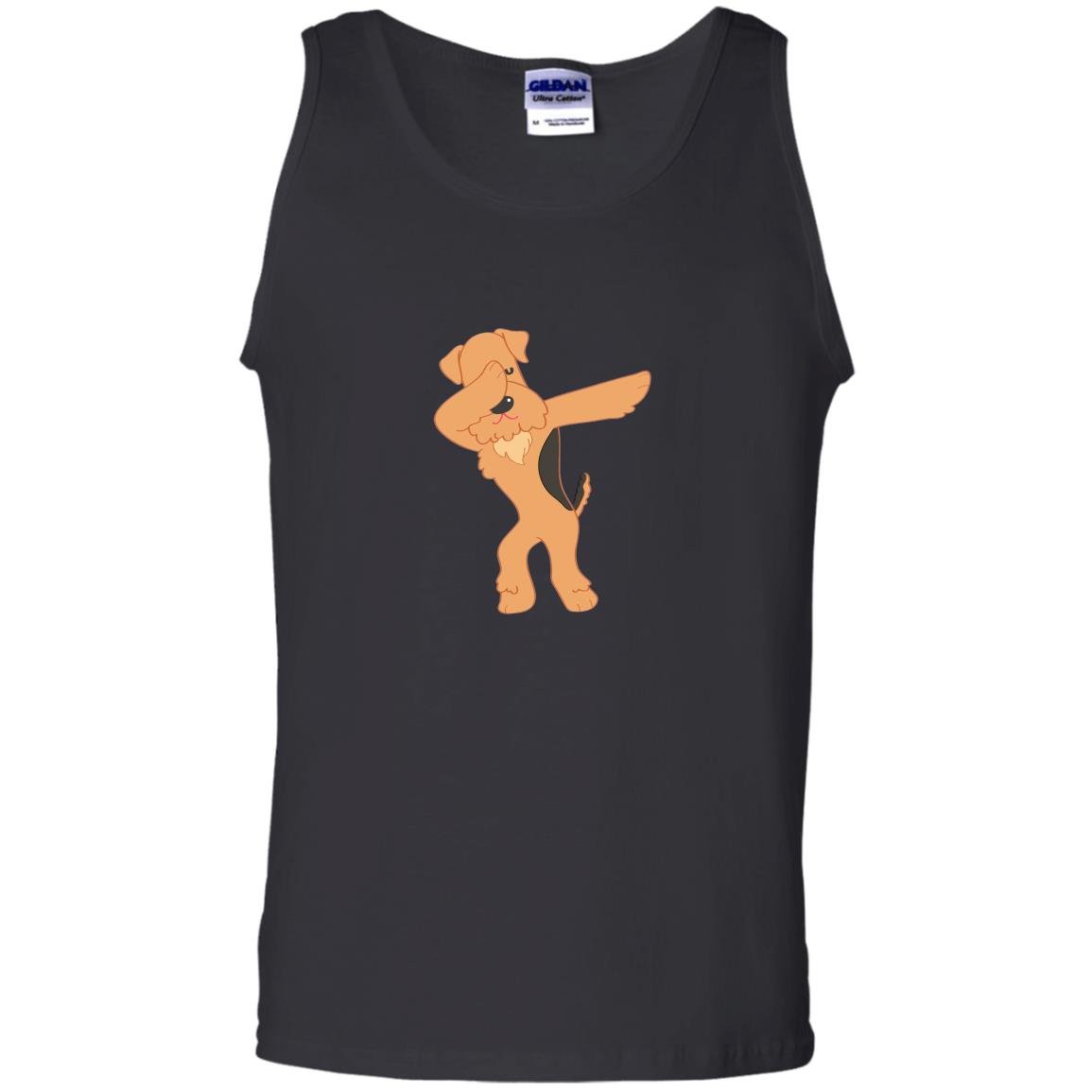 Airedale terrier dabbing funny dab dog dance gift Tank Top