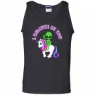 Alien riding a unicorn i believe in you Tank Top