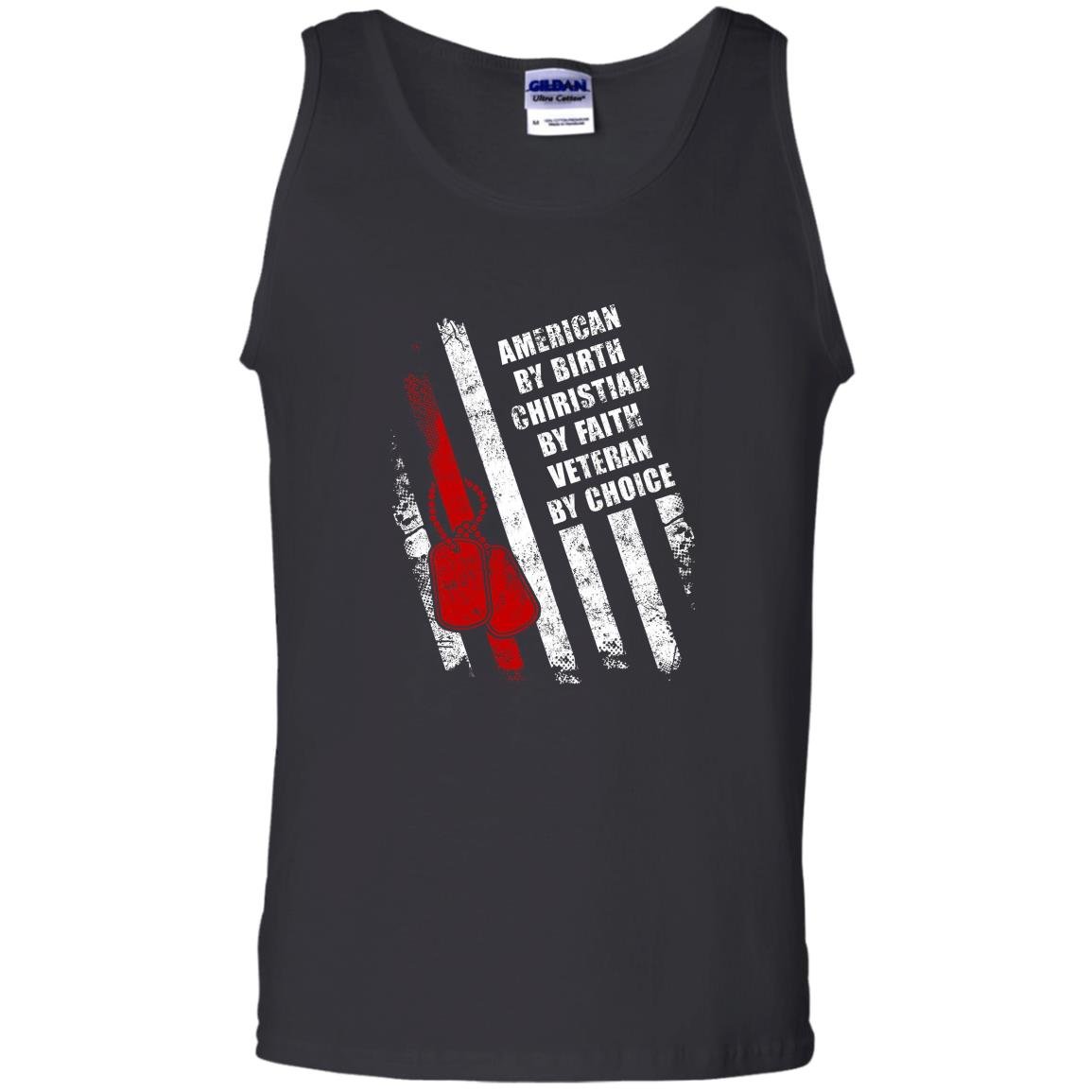 American by birth christian by faith veteran Tank Top