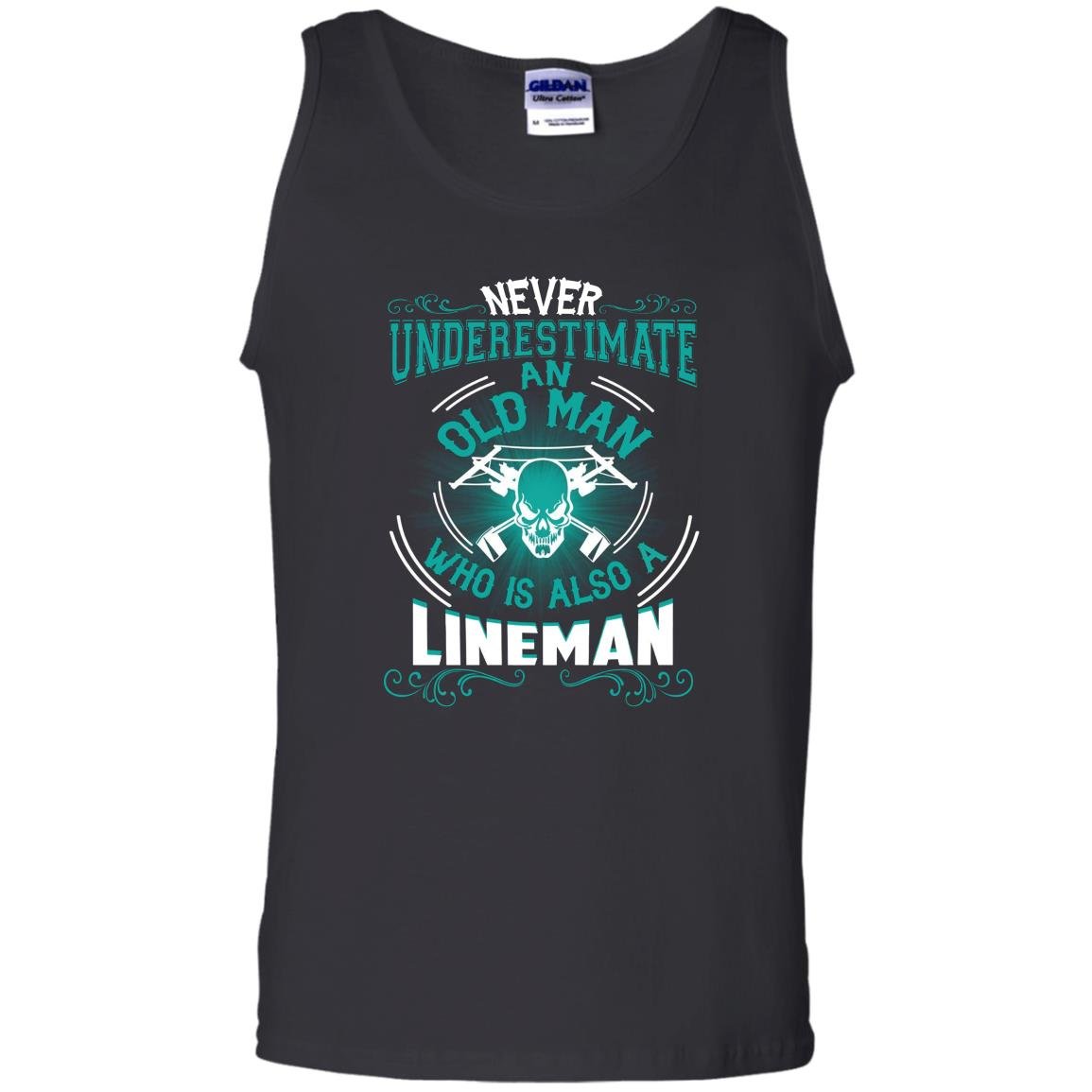 An old man who is also a lineman lineman Tank Top