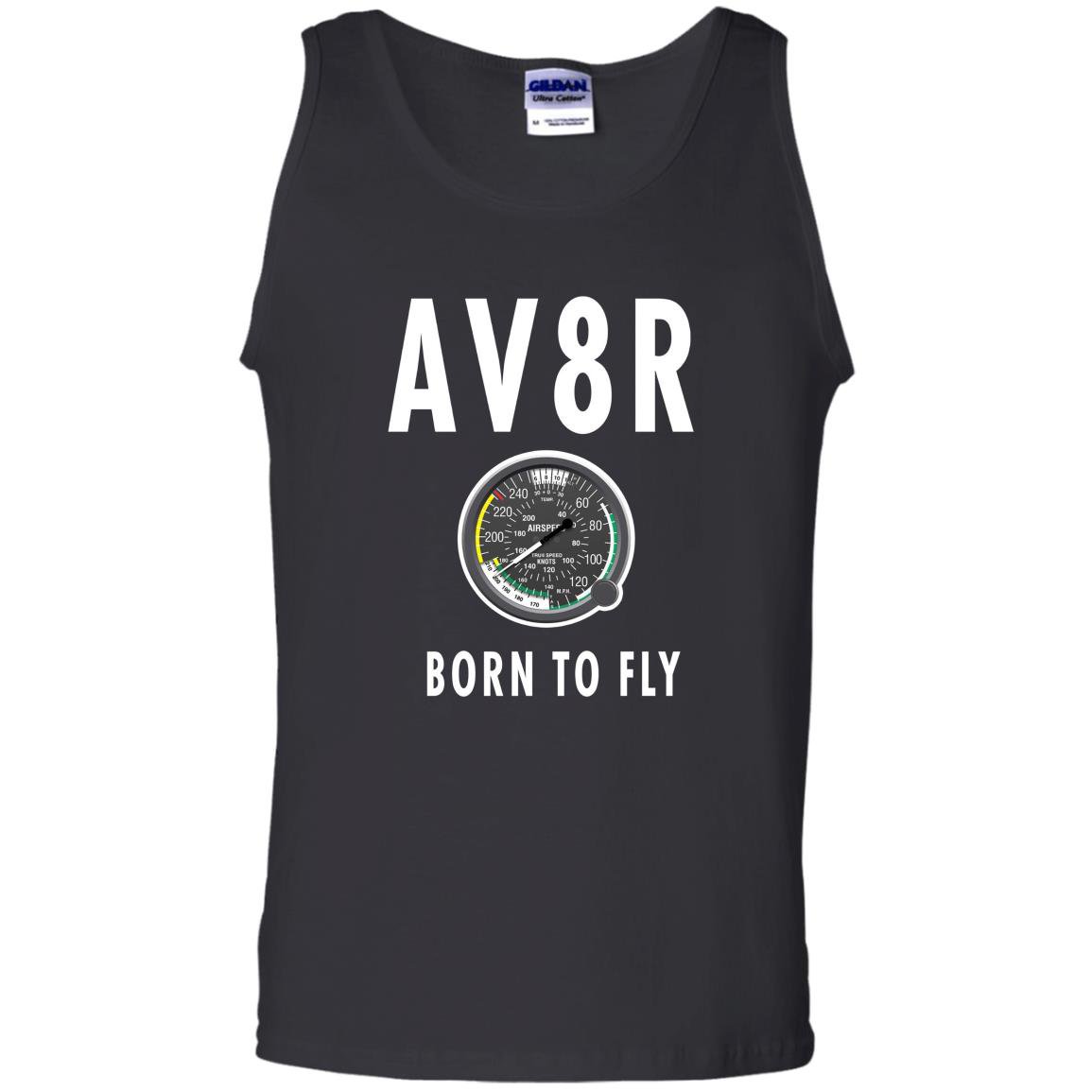 Av8r airplane speedometer born to fly pilot Tank Top