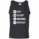 Awesome eat sleep volleyball repeat Tank Top
