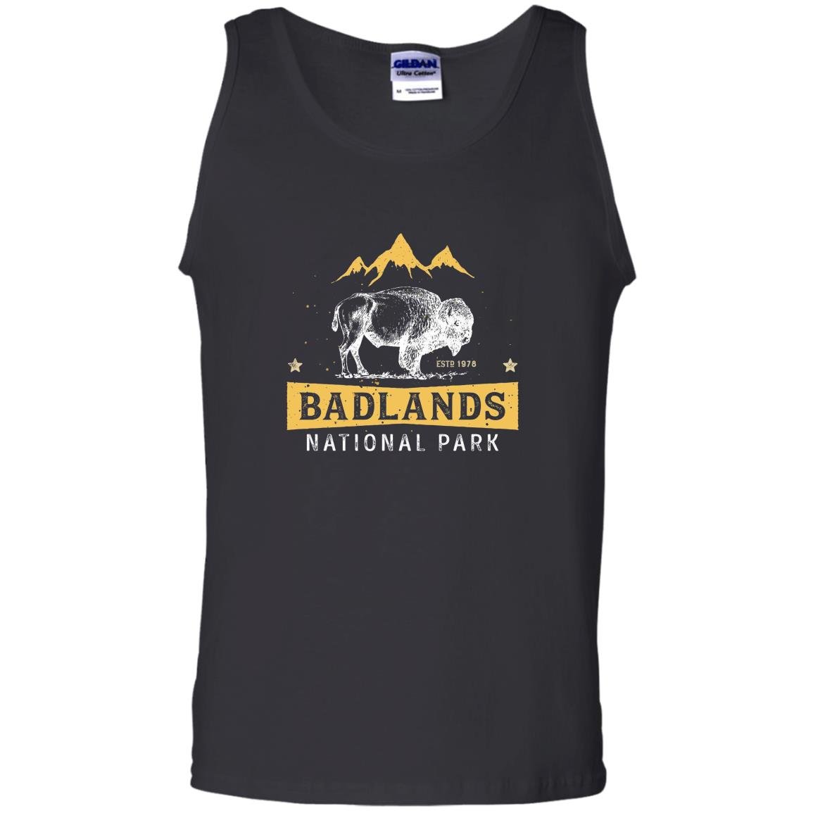Badlands national park buffalo bison south dakota Tank Top