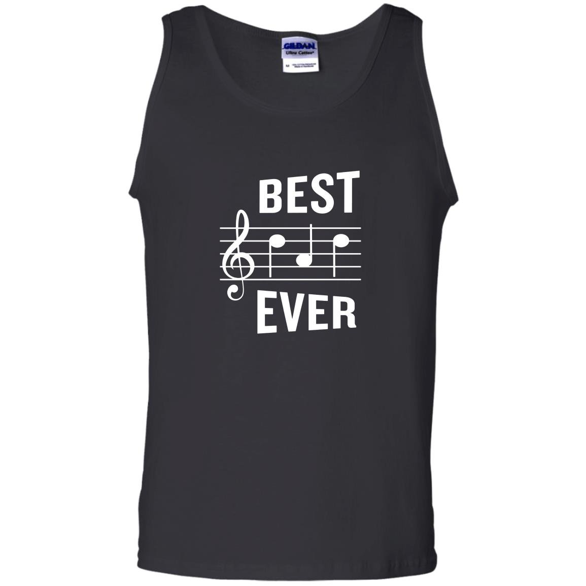 Best dad ever funny music note fathers gift Tank Top