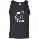 Best dad ever funny music note fathers gift Tank Top