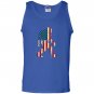 Bigfoot sasquatch american flag funny 4th of july Tank Top