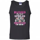 Blessed by god spoiled by my veteran protected by both Tank Top
