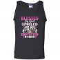 Blessed by god spoiled by my veteran protected by both Tank Top