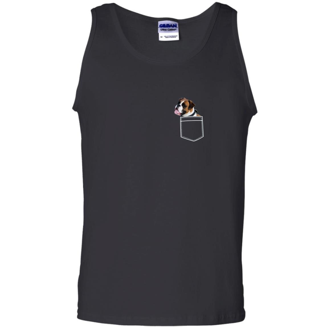 Cartoon pocket boxer dog meme Tank Top
