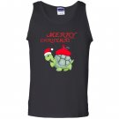 Cartoon santa turtle funny christmas Tank Top