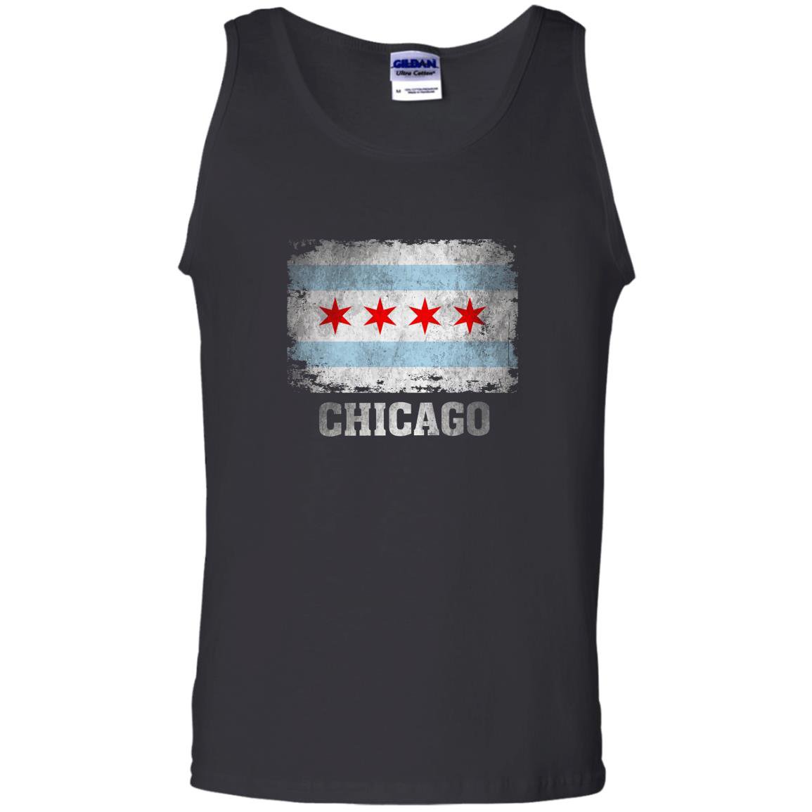 Chicago illinois flag vintage distressed Tank Top