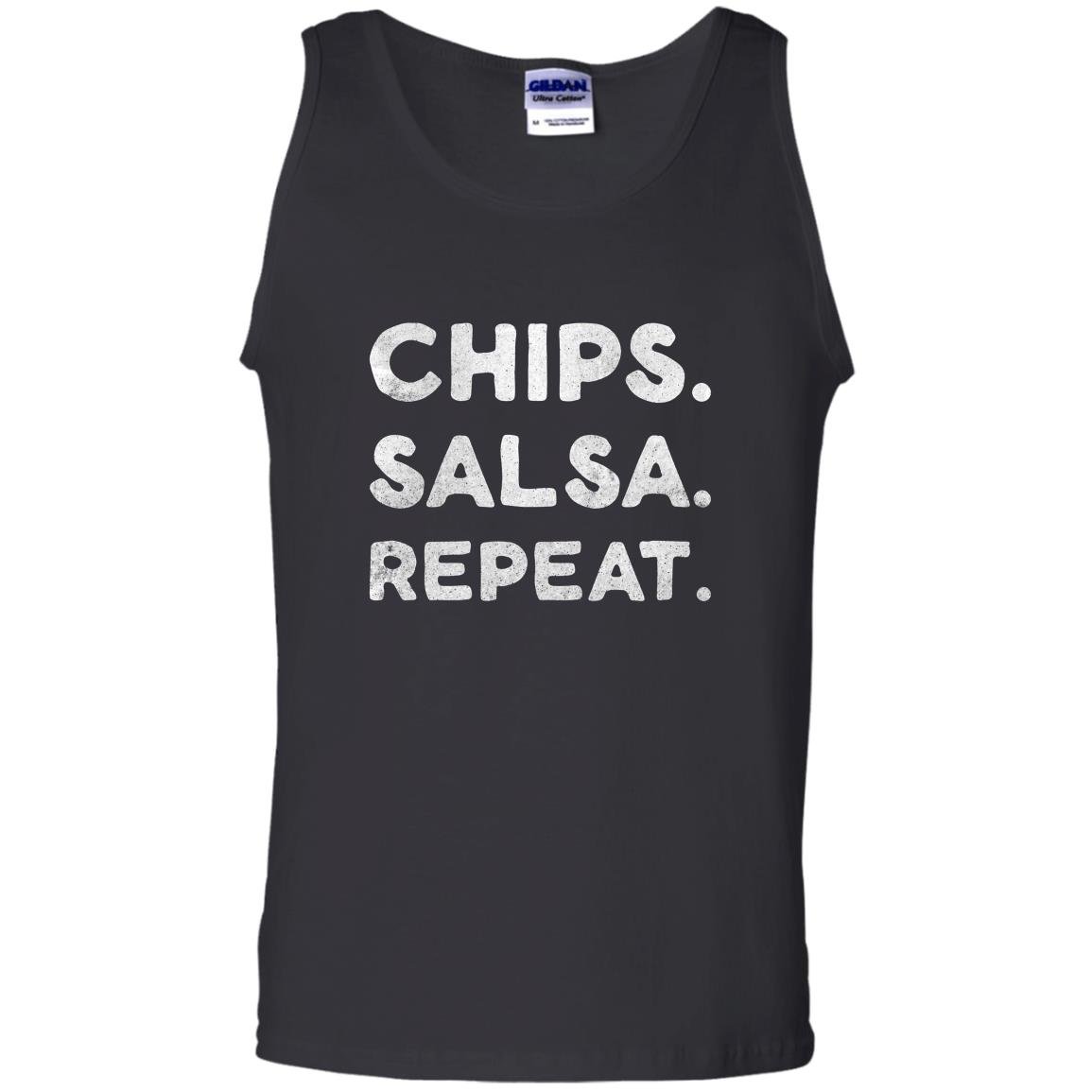 Chips salsa repeat funny foodie Tank Top